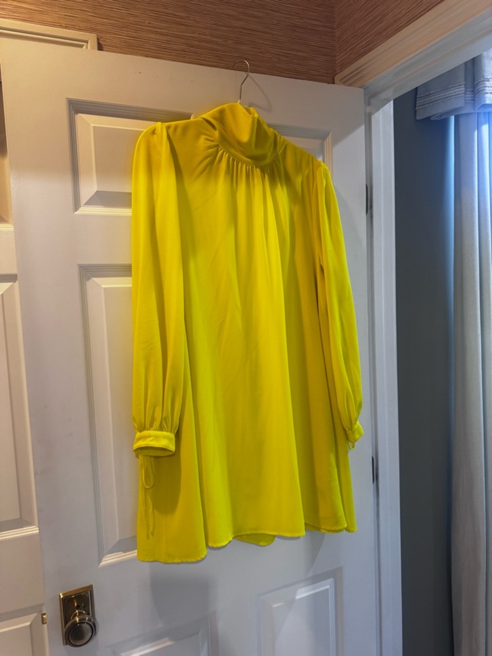 Bright Yellow Long Sleeve Tunic Dress